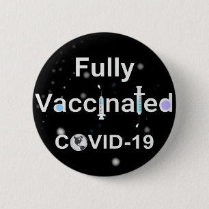 Volledig gevaccineerd tegen COVID-19 Ronde Button 5,7 Cm