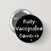 Volledig gevaccineerd tegen COVID-19 Ronde Button 5,7 Cm (Voorkant /achterkant)