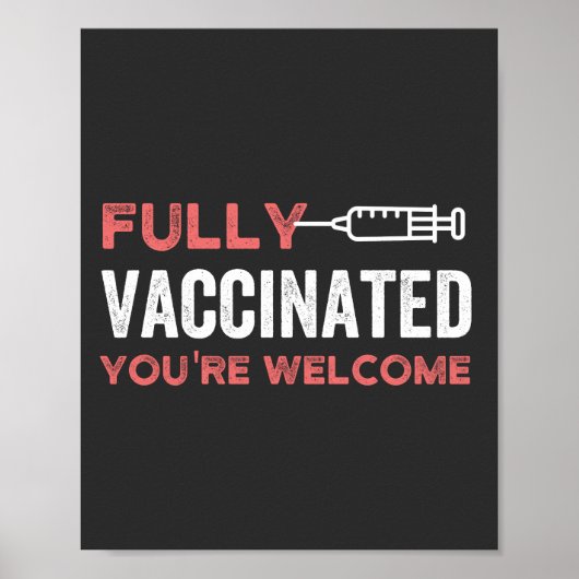 Volledig gevaccineerd U bent welkom Poster (Voorkant)