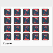 Volledig gevaccineerd vierkante sticker (Vel)