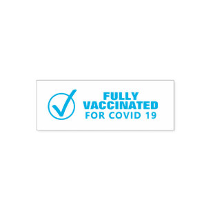 Volledig gevaccineerd vinkje  zelfinktende stempel