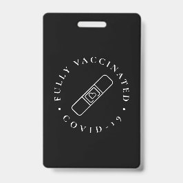 Volledig gevaccineerde Covid-speldje Zwart Badge