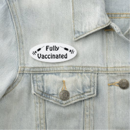 Volledig gevaccineerde naamkaart naamplaatje