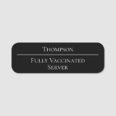 Volledig gevaccineerde Server Business Black Naamplaatje (Voorkant)