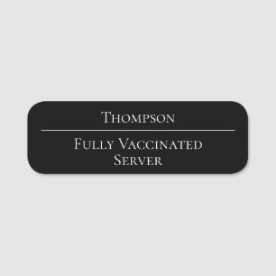 Volledig gevaccineerde Server Business Black Naamplaatje