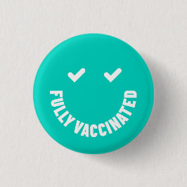 Volledig gevaccineerde Smiley-Button Ronde Button 3,2 Cm