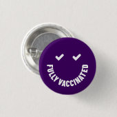 Volledig gevaccineerde Smiley-Button Ronde Button 3,2 Cm (Voorkant /achterkant)