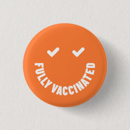 Volledig gevaccineerde Smiley-Button Ronde Button 3,2 Cm