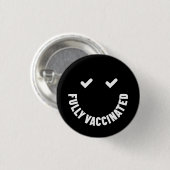 Volledig gevaccineerde Smiley-Button Ronde Button 3,2 Cm (Voorkant /achterkant)