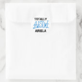 Volledig Geweldige Abuela Blue Tshirts en Gasten Ronde Sticker (Tas)