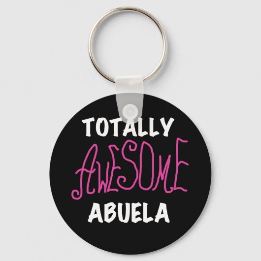 Volledig Geweldige Abuela Pink T-shirts en cadeaut Sleutelhanger (Voorkant)
