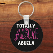 Volledig Geweldige Abuela Pink T-shirts en cadeaut Sleutelhanger (Voorkant)