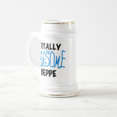 Volledig Geweldige Beppe Tshirts en geschenken Bierpul (Voorkant links)