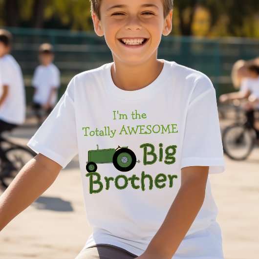 Volledig GEWELDIGE Big Brother Green Tractor T-shirt