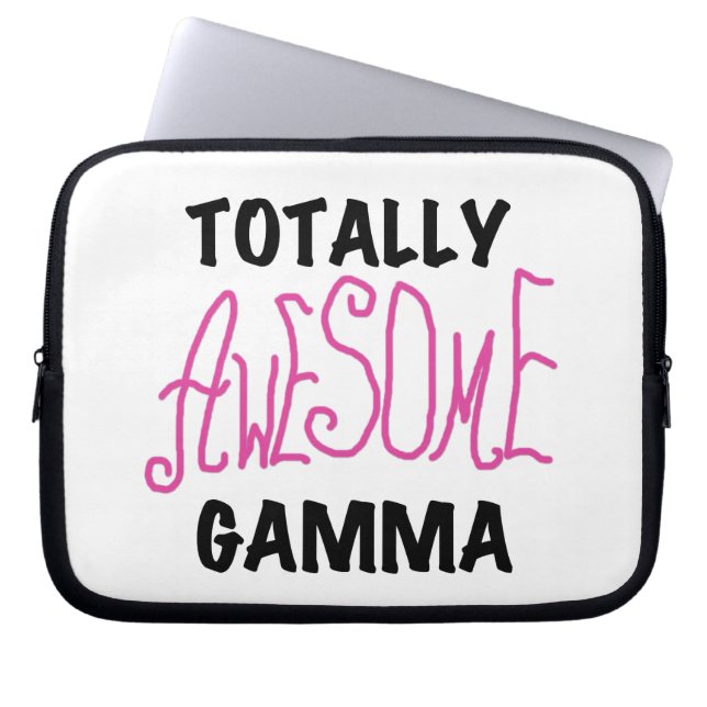 Volledig Geweldige Gamma Roze Gifts Laptop Sleeve (Voorkant)