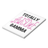 Volledig Geweldige Gamma Roze Gifts Notitieblok (Linkerzijde)