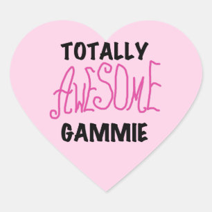 Volledig Geweldige Gammie Roze T-shirts en cadeaut Hart Sticker