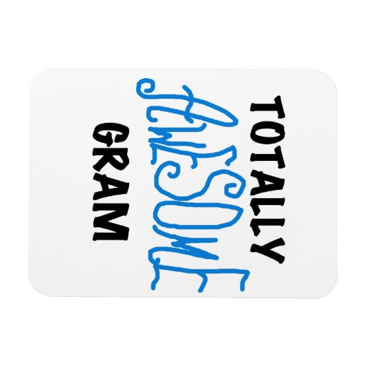 Volledig Geweldige Gram Blue Gifts Magneet (Horizontaal)