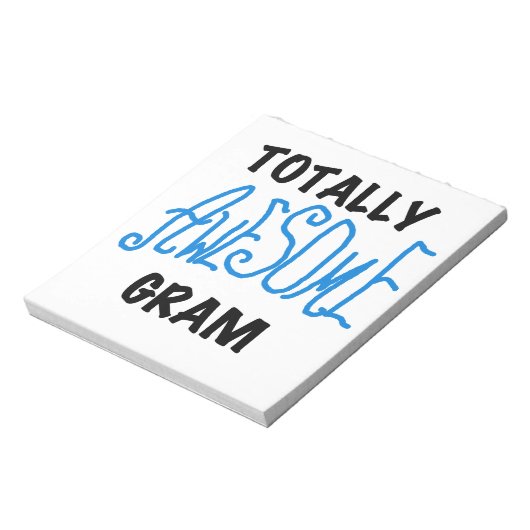 Volledig Geweldige Gram Blue Gifts Notitieblok (Linkerzijde)