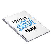 Volledig Geweldige Gram Blue Gifts Notitieboek (Rechterzijde)