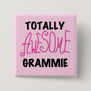 Volledig Geweldige Grammie Pink T-shirts Gifts Vierkante Button 5,1 Cm