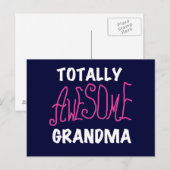 Volledig Geweldige Grandma Pink T-shirts en cadeau Briefkaart (Voorkant / Achterkant)