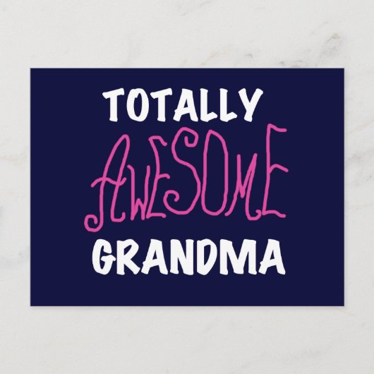 Volledig Geweldige Grandma Pink T-shirts en cadeau Briefkaart (Voorkant)