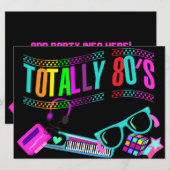 Volledig Geweldige jaren tachtig uitnodigen Kaart (Voorkant / Achterkant)