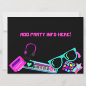 Volledig Geweldige jaren tachtig uitnodigen Kaart (Achterkant)