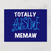 Volledig Geweldige Memaw Blue T-shirts Briefkaart (Voorkant)