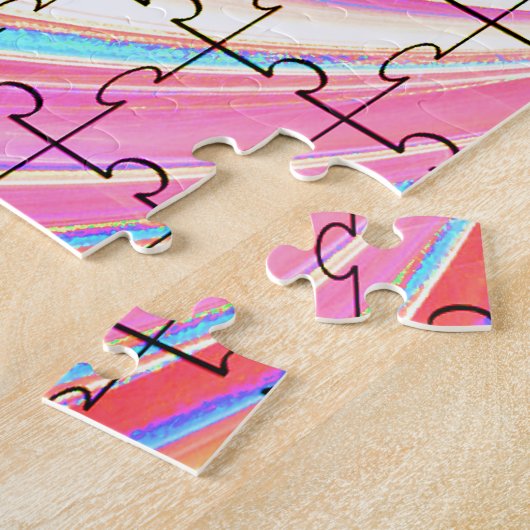 Volledig Geweldige Mom Roze Wervelontwerp Legpuzzel (Zijkant)