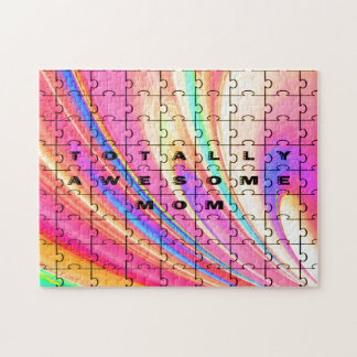 Volledig Geweldige Mom Roze Wervelontwerp Legpuzzel