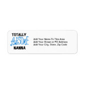 Volledig Geweldige Nanna Blue T-shirts en GIfts Etiket (Voorkant)