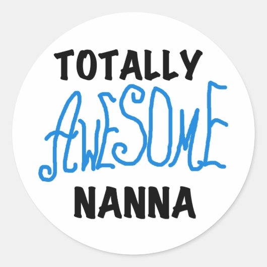 Volledig Geweldige Nanna Blue T-shirts en GIfts Ronde Sticker (Voorkant)