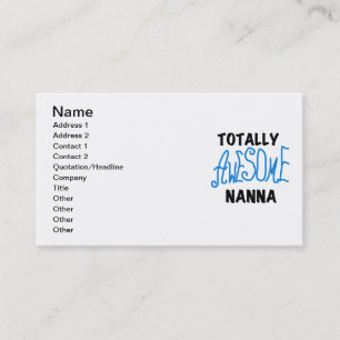 Volledig Geweldige Nanna Blue T-shirts en GIfts Visitekaartje