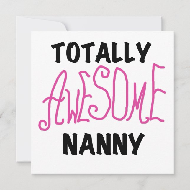 Volledig Geweldige nanny Pink T-shirts en cadeautj (Voorkant)