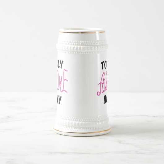 Volledig Geweldige nanny Pink T-shirts en cadeautj Bierpul (Center)