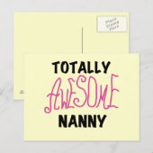 Volledig Geweldige nanny Pink T-shirts en cadeautj Briefkaart (Voorkant / Achterkant)