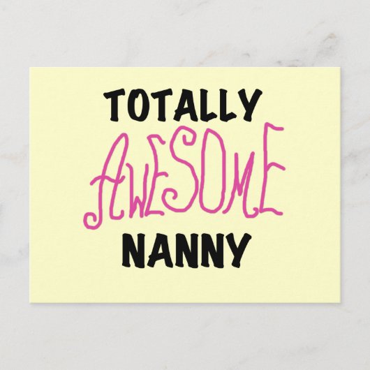 Volledig Geweldige nanny Pink T-shirts en cadeautj Briefkaart (Voorkant)