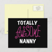 Volledig Geweldige nanny Pink T-shirts en cadeautj Briefkaart (Voorkant / Achterkant)