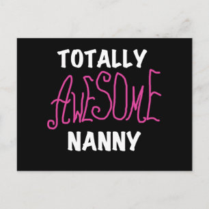 Volledig Geweldige nanny Pink T-shirts en cadeautj Briefkaart