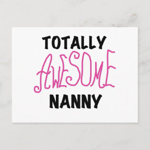 Volledig Geweldige nanny Pink T-shirts en cadeautj Briefkaart