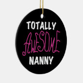 Volledig Geweldige nanny Pink T-shirts en cadeautj Keramisch Ornament (Rechts)