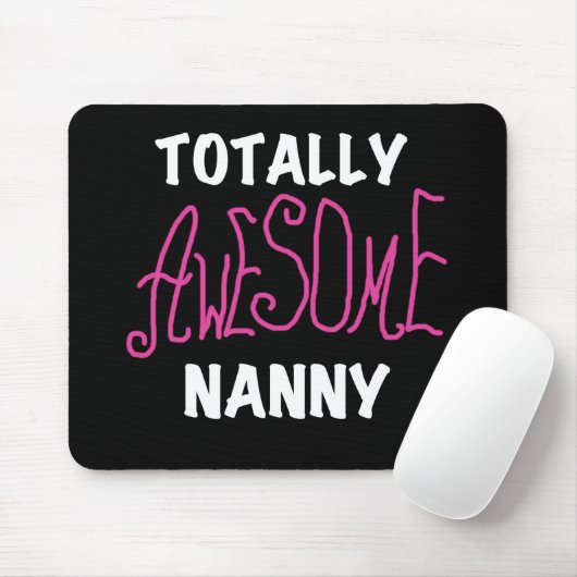 Volledig Geweldige nanny Pink T-shirts en cadeautj Muismat (Met muis)