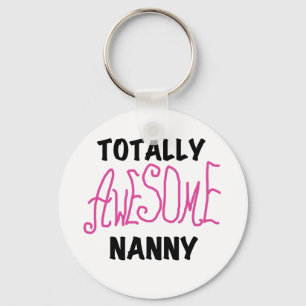 Volledig Geweldige nanny Pink T-shirts en cadeautj Sleutelhanger