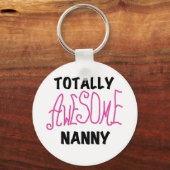Volledig Geweldige nanny Pink T-shirts en cadeautj Sleutelhanger (Voorkant)