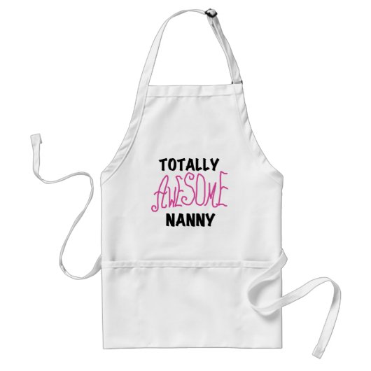 Volledig Geweldige nanny Pink T-shirts en cadeautj Standaard Schort (Voorkant)