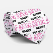 Volledig Geweldige nanny Pink T-shirts en cadeautj Stropdas (Opgerold)