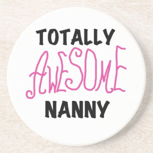 Volledig Geweldige nanny Pink T-shirts en cadeautj Zandsteen Onderzetter