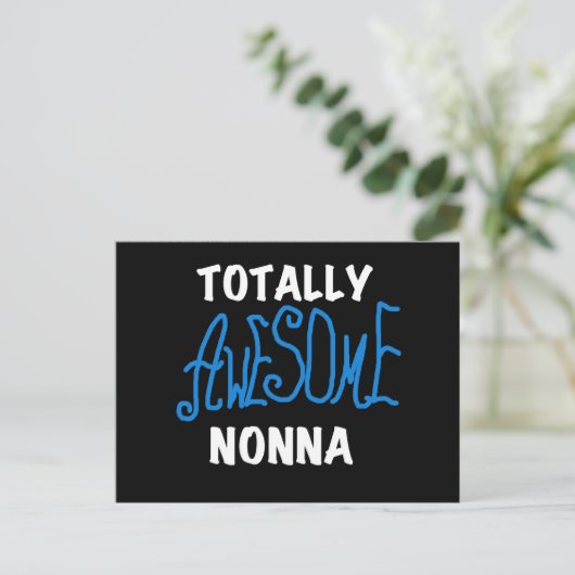Volledig Geweldige nonna Blue T-shirts en cadeautj Briefkaart (Staand voorkant)